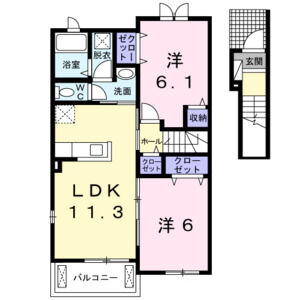 2LDK 間取り図