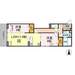 2LDK 間取り図