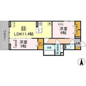 2LDK 間取り図