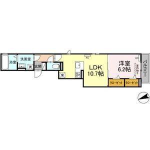 1LDK 間取り図