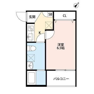 1K 間取り図