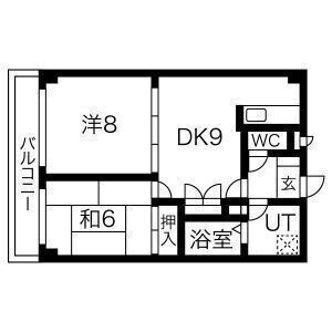 2DK 間取り図