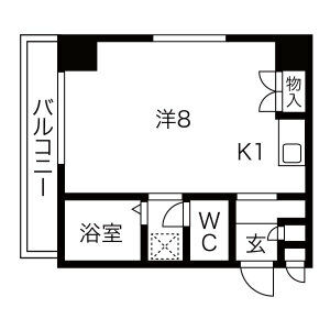ワンルーム 間取り図