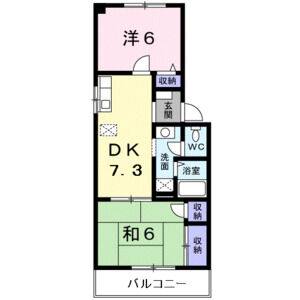 2DK 間取り図
