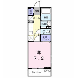 1K 間取り図