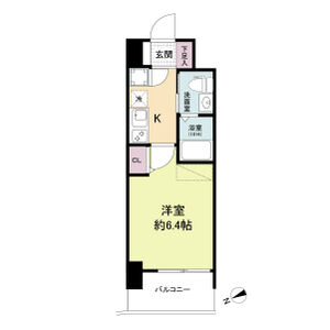 1K 間取り図