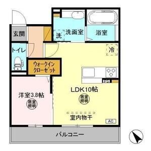1LDK 間取り図