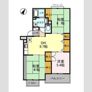 3DK 間取り図