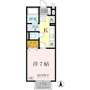 1K 間取り図