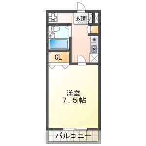 1K 間取り図