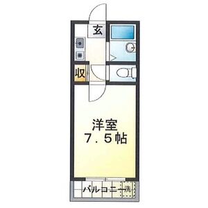 1K 間取り図
