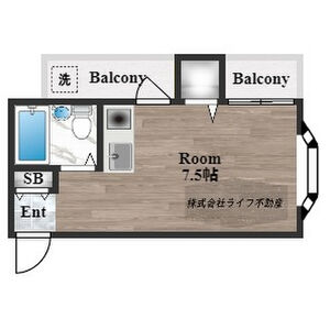 ワンルーム 間取り図