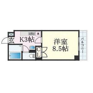 1K 間取り図