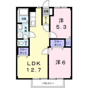 2LDK 間取り図