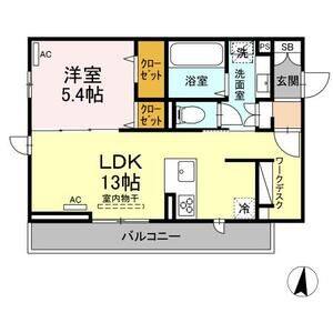 1LDK 間取り図