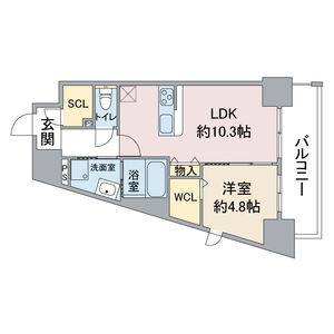 1LDK 間取り図