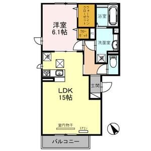 1LDK 間取り図