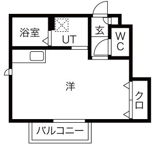 1K 間取り図
