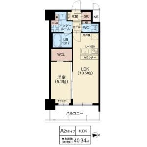 1LDK 間取り図