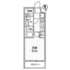 1K 間取り図