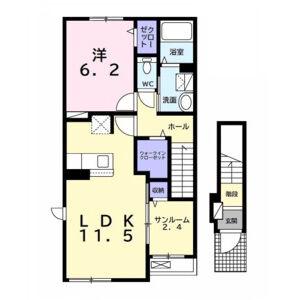 1LDK 間取り図