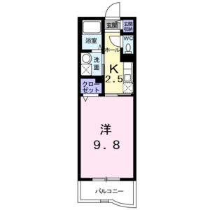 1K 間取り図