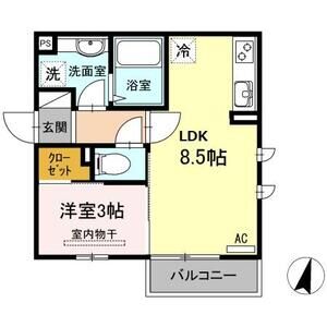 1LDK 間取り図
