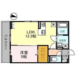1LDK 間取り図