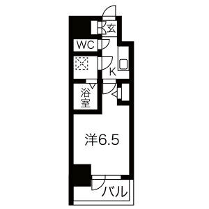 1K 間取り図