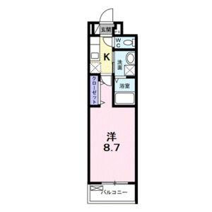 1K 間取り図