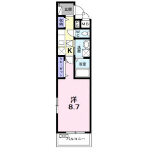 1K 間取り図
