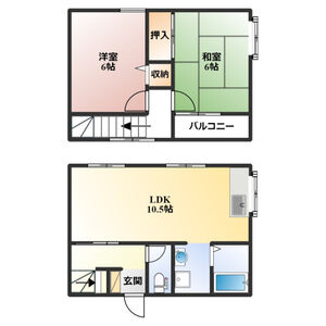 2LDK 間取り図