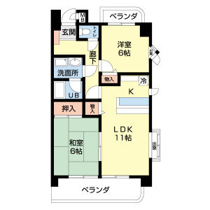 2LDK 間取り図