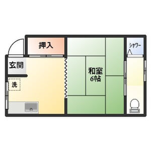 1DK 間取り図