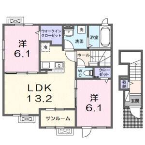 2LDK 間取り図