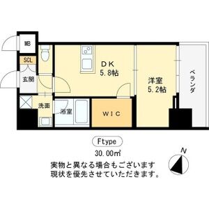 1DK 間取り図