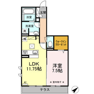 1LDK 間取り図