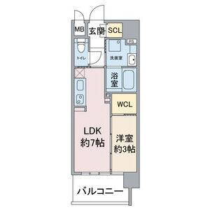 1LDK 間取り図