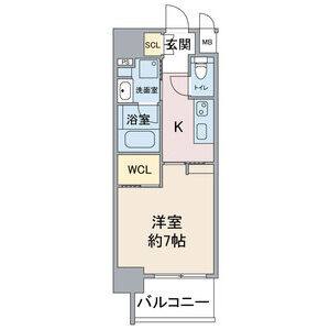 1K 間取り図