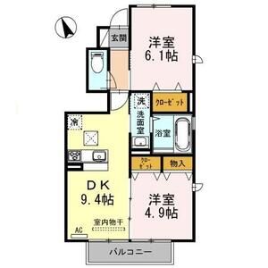 2DK 間取り図