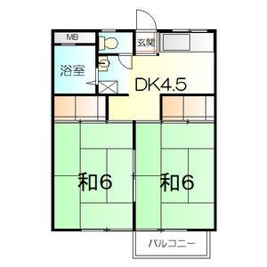 2DK 間取り図