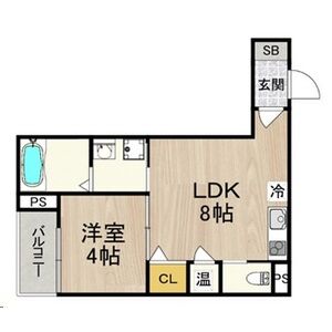 1LDK 間取り図