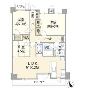 3LDK 間取り図