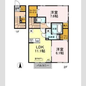 2LDK 間取り図