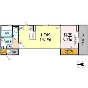 1LDK 間取り図