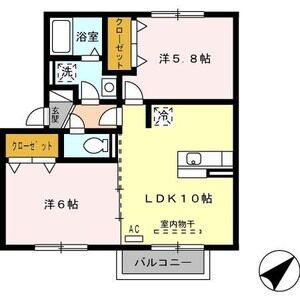 2LDK 間取り図