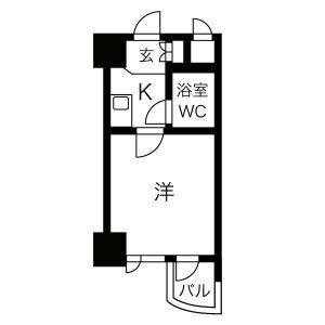 1K 間取り図