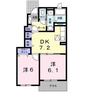 2DK 間取り図