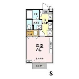 1K 間取り図