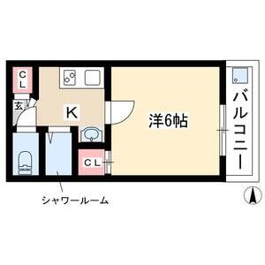 1K 間取り図